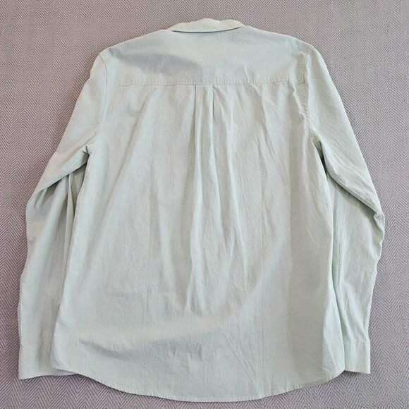 Jekaoyi Shirt Men's XL Long Sleeve Pistachio Linen Blend Button Down Solid Plain - Picture 12 of 16